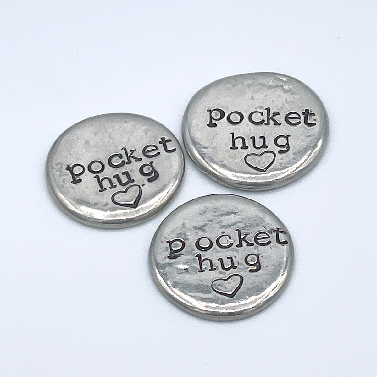 Pocket Hug Gift personalized pocket hug hand stamped with love pewter  pocket token of love