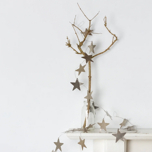 Star Garland Antique Silver