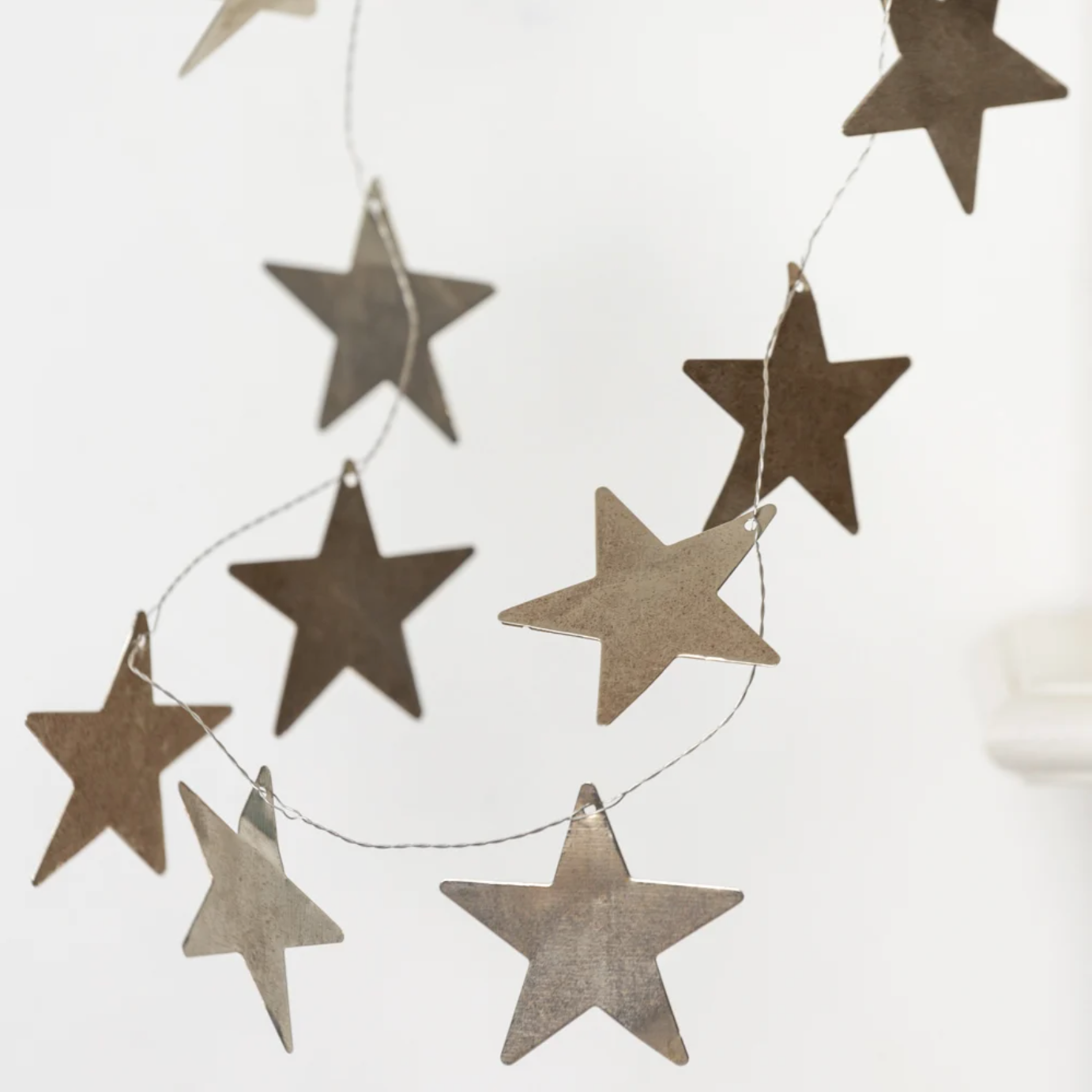 Star Garland Antique Silver