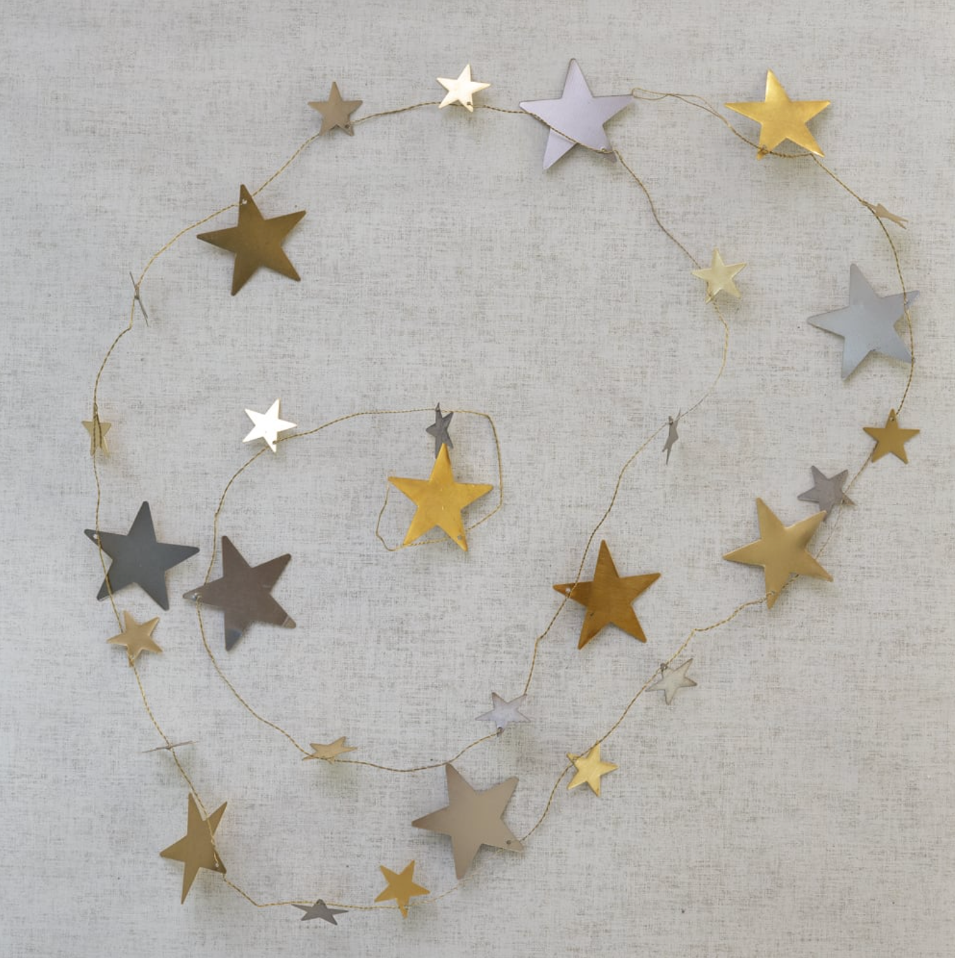 Star Garland Antique Silver/Gold