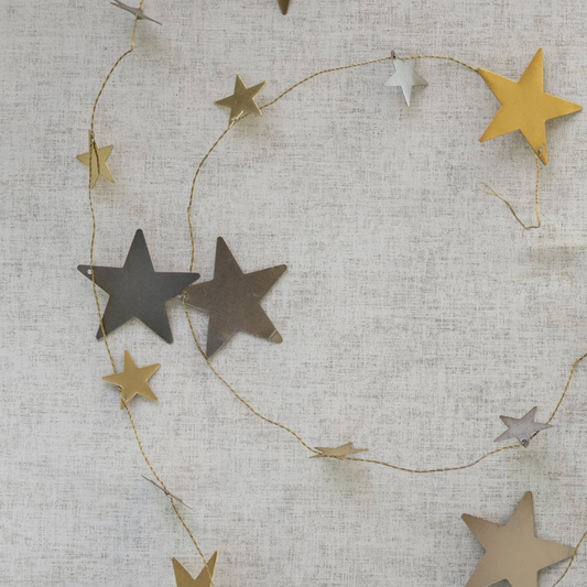 Star Garland Antique Silver/Gold