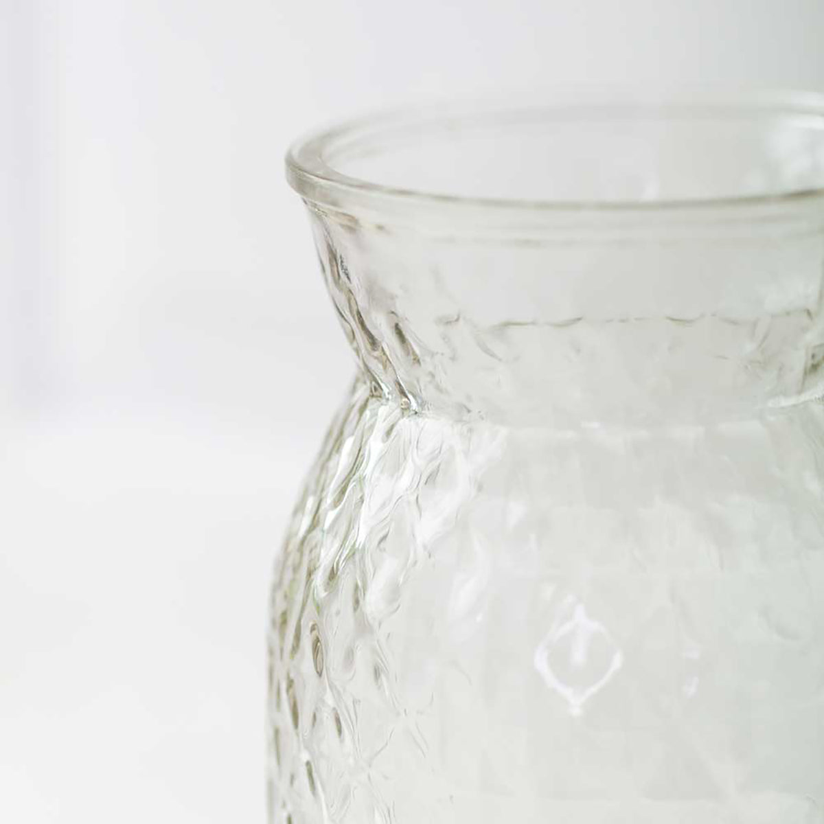 Textured Bottle Vase - Clear