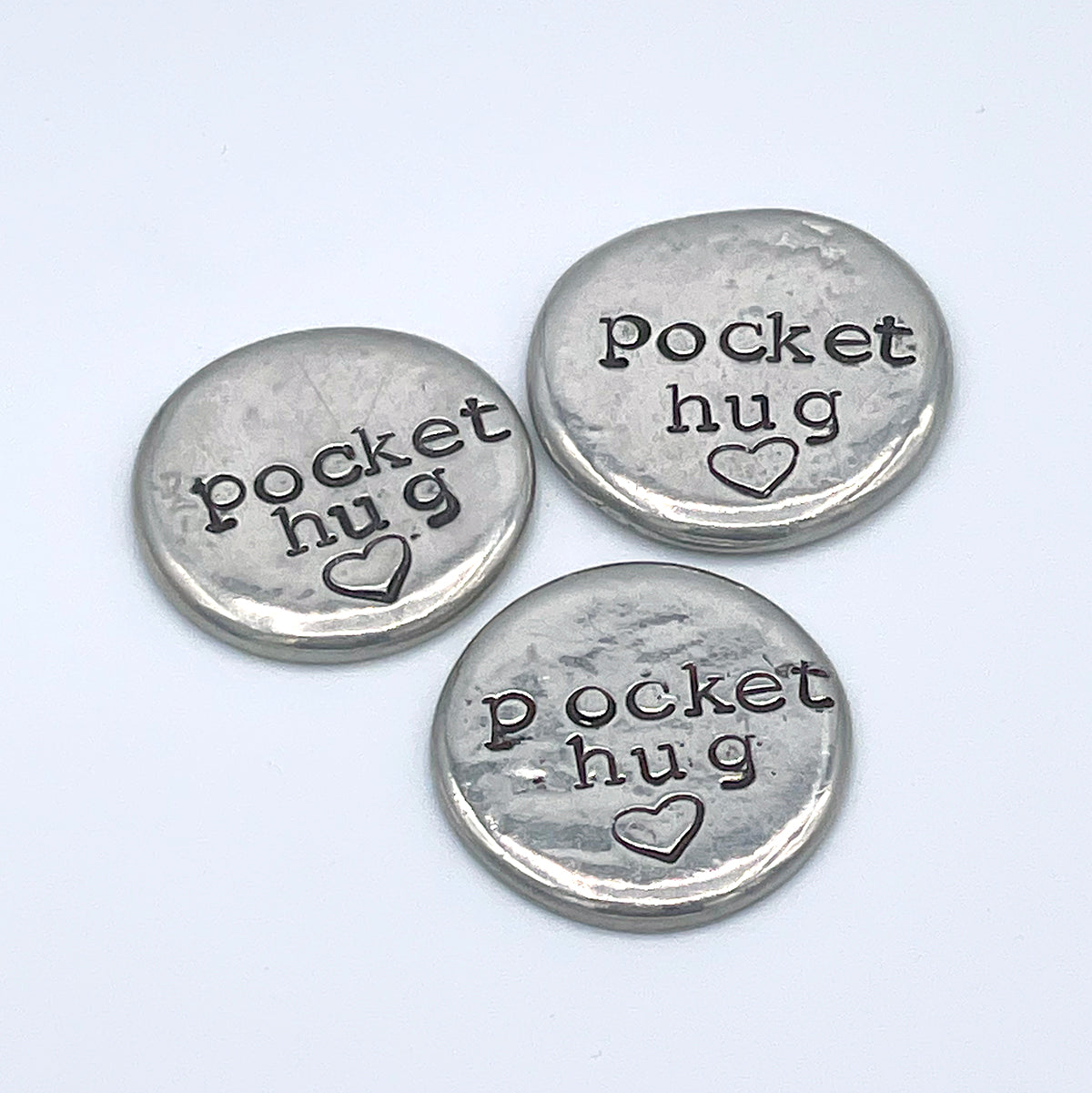 Handmade Pewter Pocket Hugs