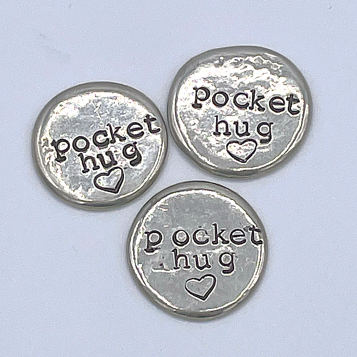 Handmade Pewter Pocket Hugs