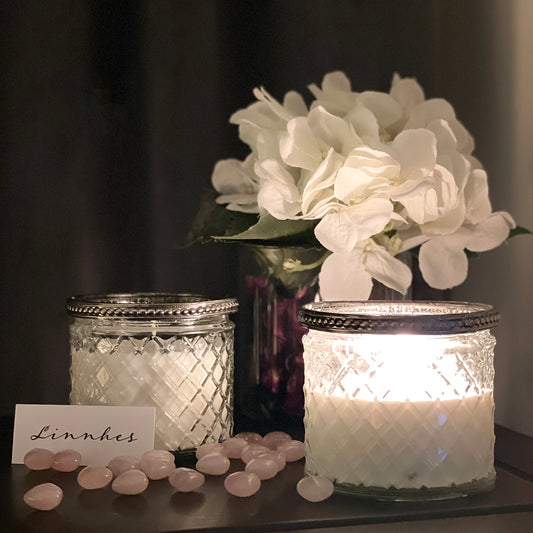 Linnhes - Rose Quartz Candle - Love & Compassion