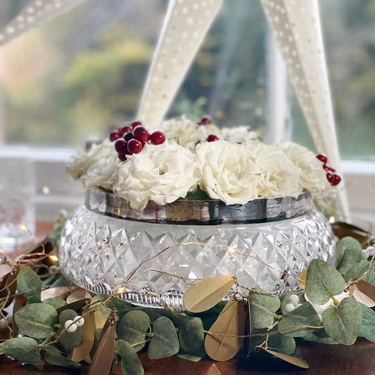 Antique Edwardian Crystal Cut Bowl