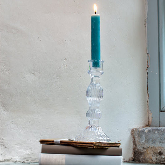 Candlestick - Bella - Clear Glass