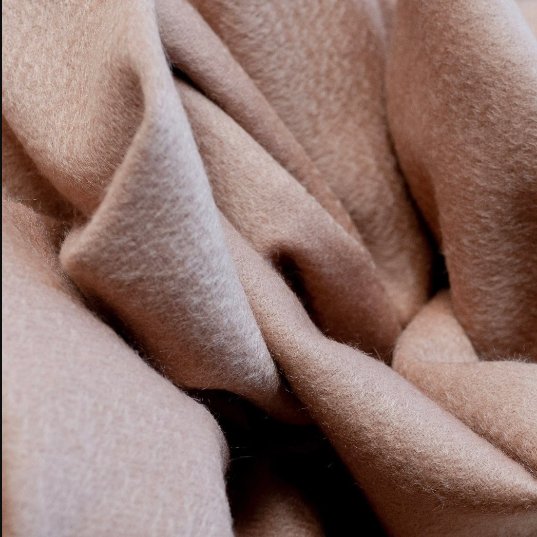 100% Pure Cashmere Knee Blanket - Blush - 20% OFF