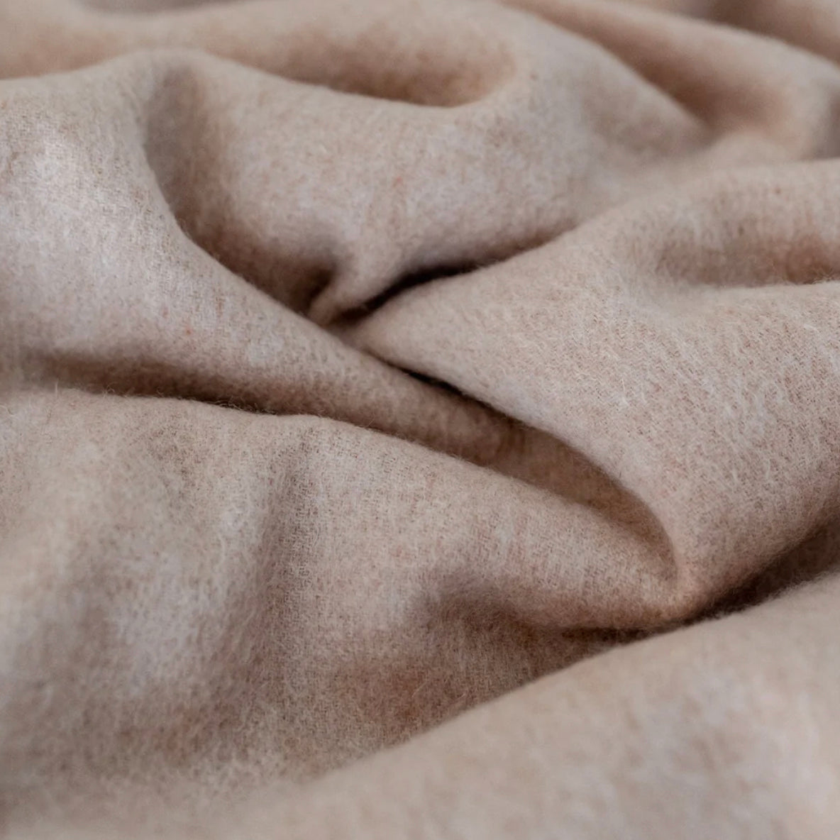 100% Pure Cashmere Knee Blanket - Sand Melange - 20% OFF