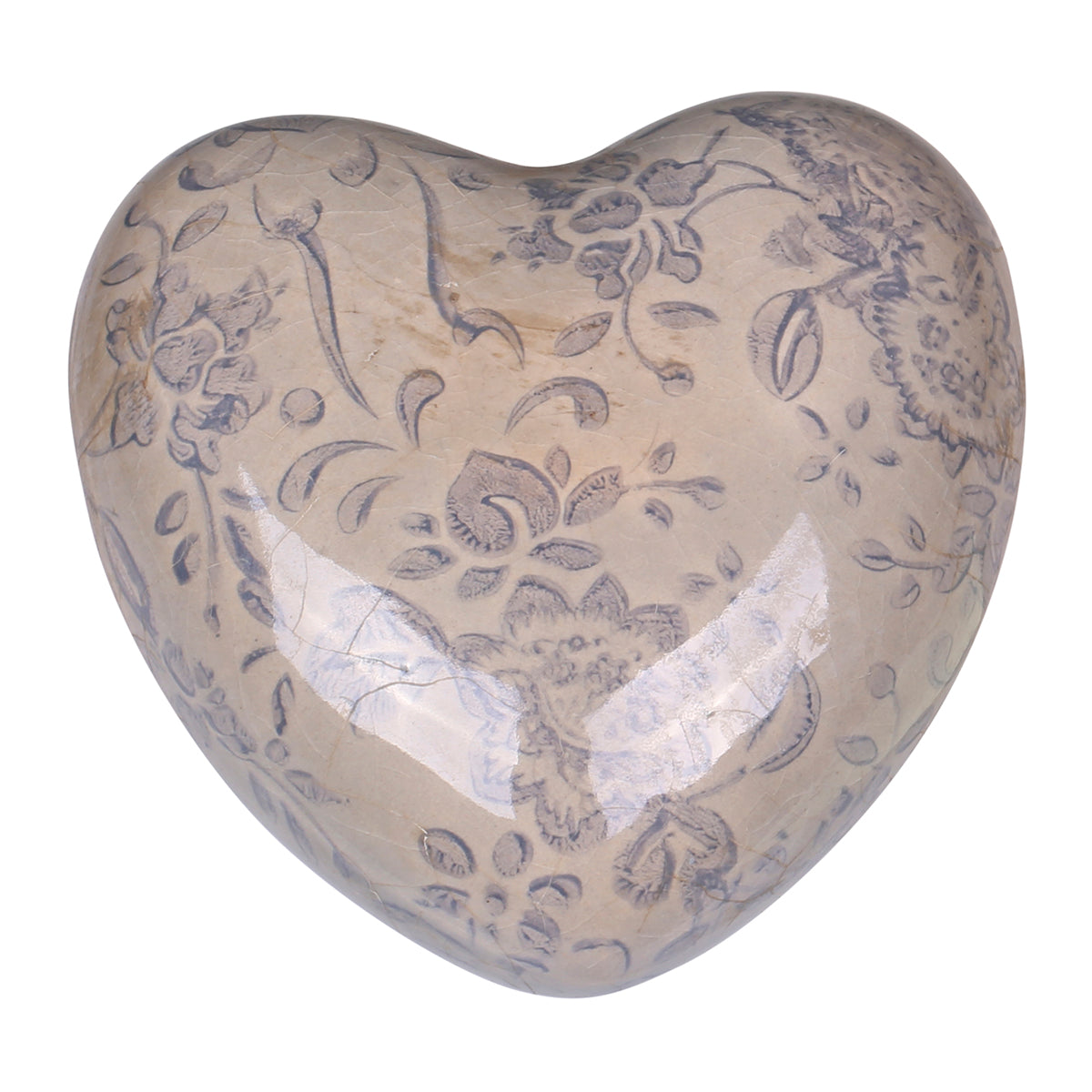 Vintage Ceramic French Heart with Quote Pouch