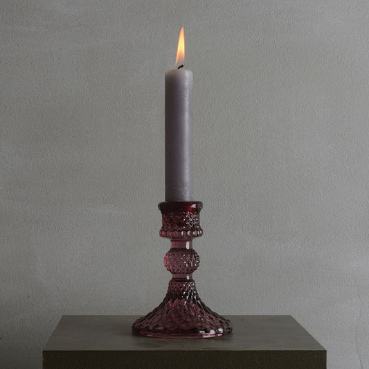 Candlestick - Amethyst Harlequin