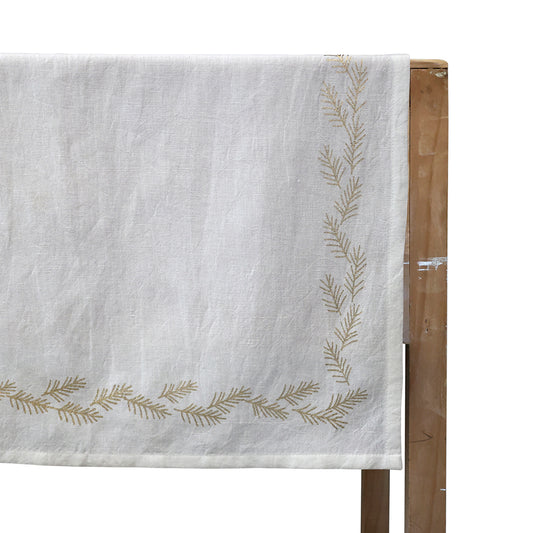 Christmas Table Runner - Antique White