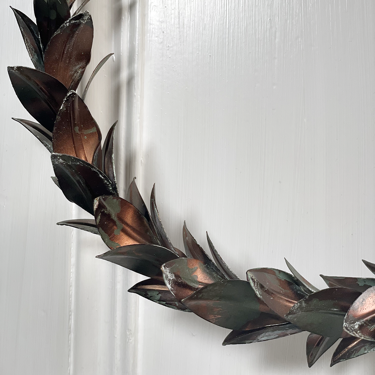 Stunning Handmade Bronze Leaf Wreath