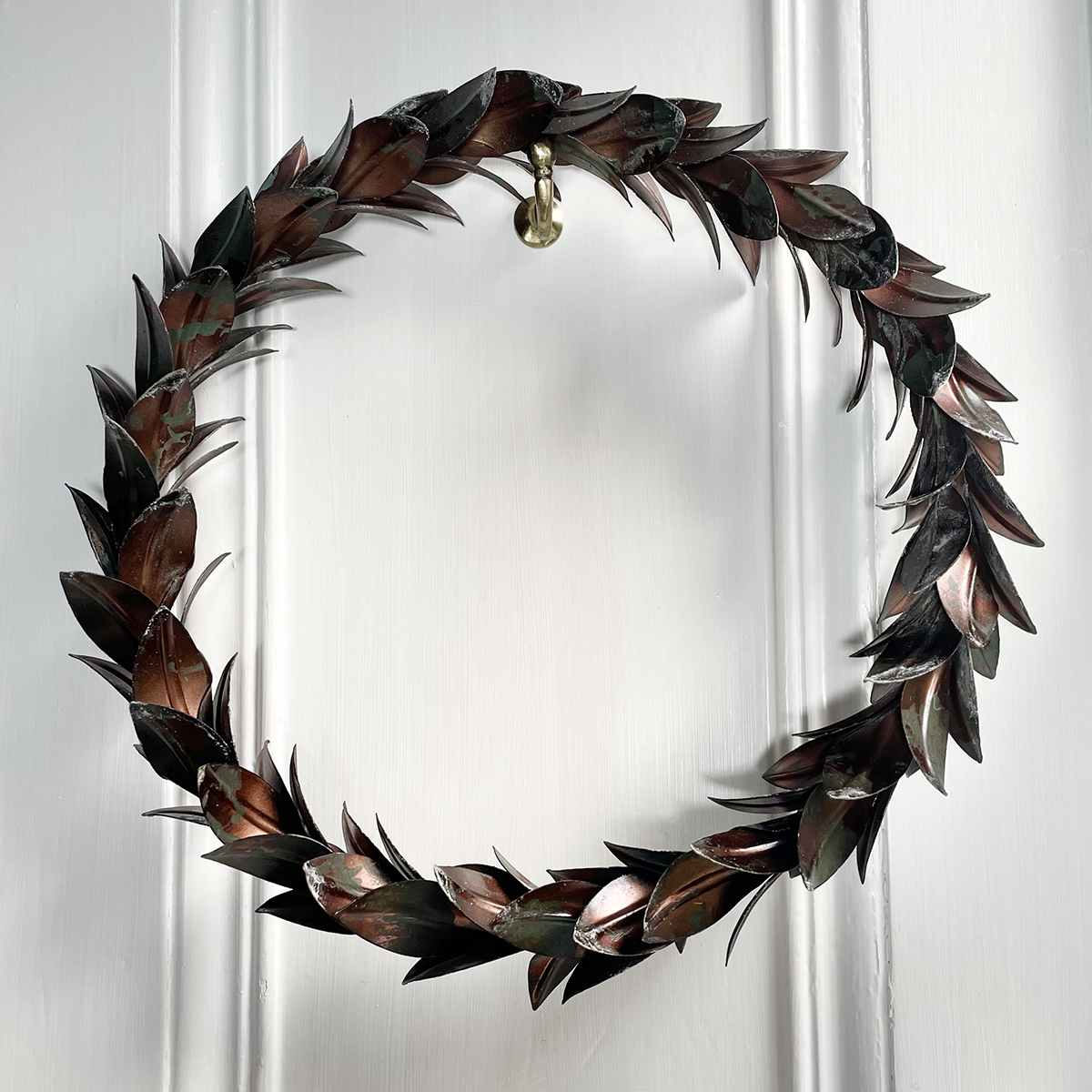 Stunning Handmade Bronze Leaf Wreath