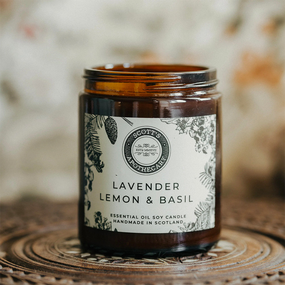 Lavender, Basil & Lemon - Candle - Relax, calm & sleep