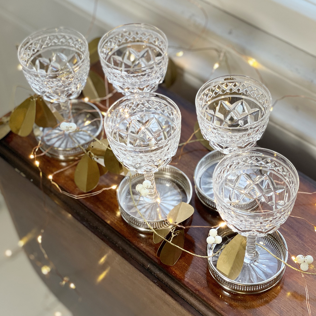 Solid Stuart Crystal Wine Glasses - Set of 5