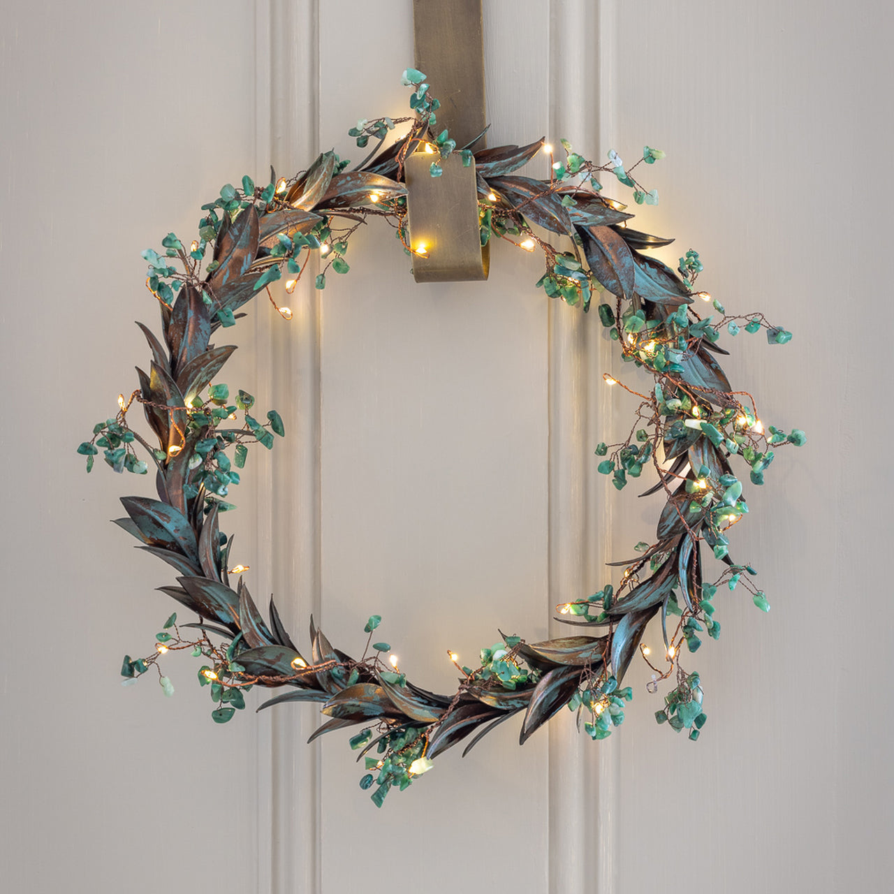 Stunning Handmade Bronze Leaf Wreath