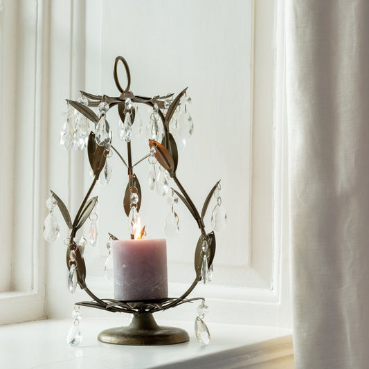 Vintage Candelabra with Glass Drops